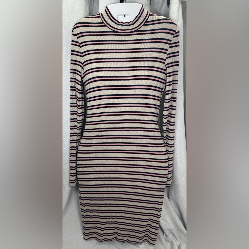 American Apparel Striped Long Sleeve Dress